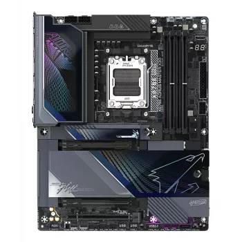 GIGABYTE X870E AORUS MASTER X3D emaplaat - Toetab AMD Ryzen 9000 protsessoreid, 18+2+2 faasiga digitaalne VRM, kuni 9000 Hz DDR5 (OC), 2xPCIe 5.0 + 3xPCIe 4.0, Wi-Fi 7, 10GbE LAN, USB 4