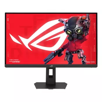 27-tolline ASUS ROG Strix XG27JCG mängumonitor — 5K Ultra HD 5120×2880, Fast IPS, 0,3 ms, 350 cd/m², USB 3.2 Gen1, VESA, kõrgusega reguleeritav, must