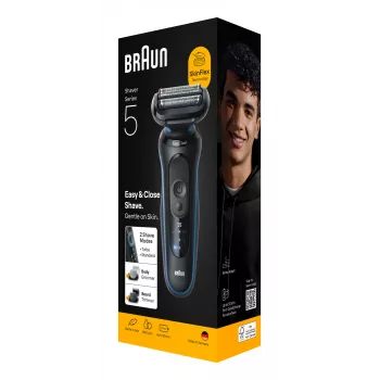 Fooliumpardel BRAUN Series 5 52-B1650S — 3-terane, liitiumioonaku, märg ja kuiv raseerimine, trimmer, sinine