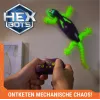 HEX BOTS pimedas helendav geko, laetav kaugjuhtimisega robot-lastemänguasi, ronib mööda seinu üles, vembumänguasjad ja mängud, RC-robot poistele ja tüdrukutele alates 4. eluaastast