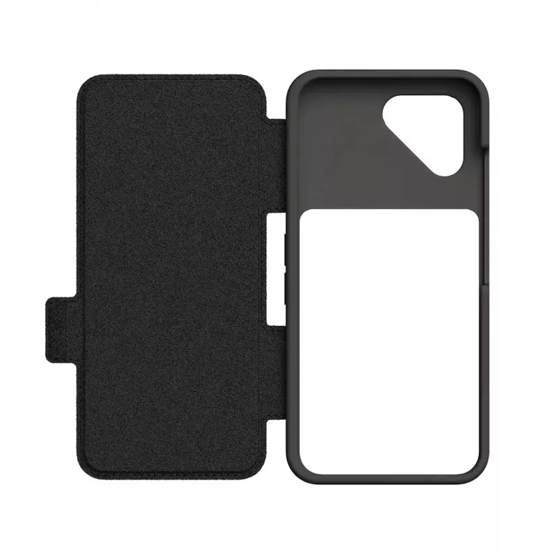 Flip-ümbris Fairphone F6FLIP-1ZW-WW1 Fairphone 6-le, klappkate 16 cm (6,31 tolli) ekraanile, plastik, must