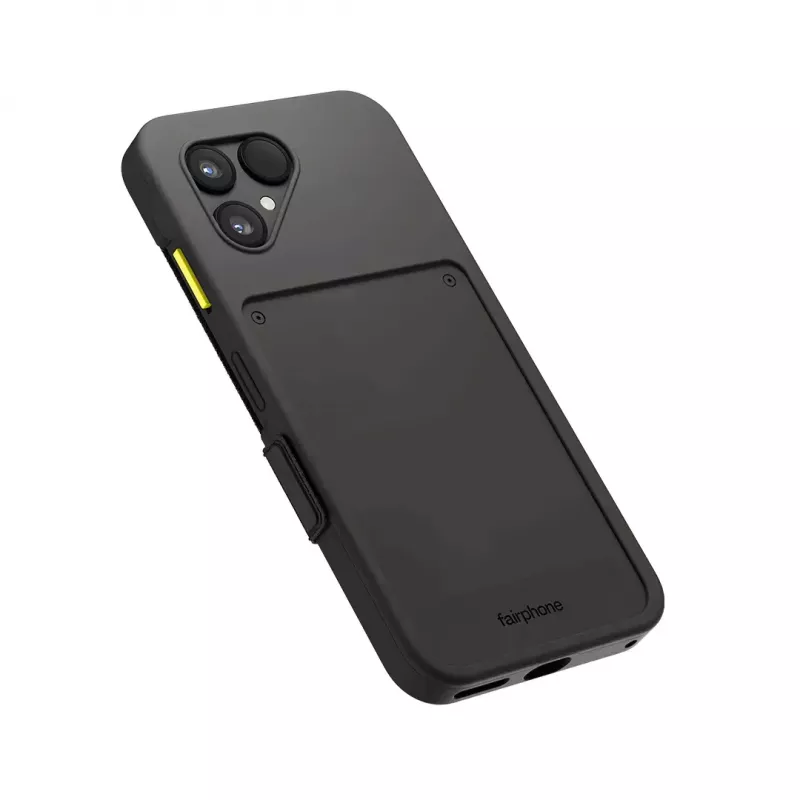 Flip-ümbris Fairphone F6FLIP-1ZW-WW1 Fairphone 6-le, klappkate 16 cm (6,31 tolli) ekraanile, plastik, must
