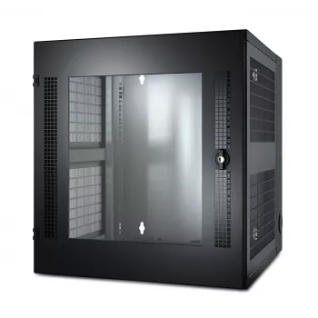 APC NetShelter 13U seinakinnitusega rack-kapp klaasuksega, topelthingedega serveri sügavus