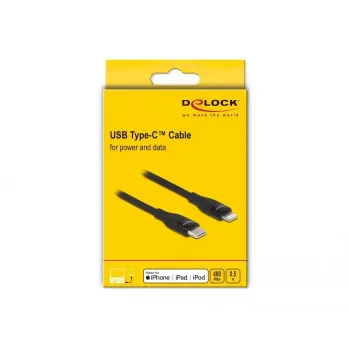 Andme- ja laadimiskaabel DeLOCK USB USB-C Lightningile 0,5 m