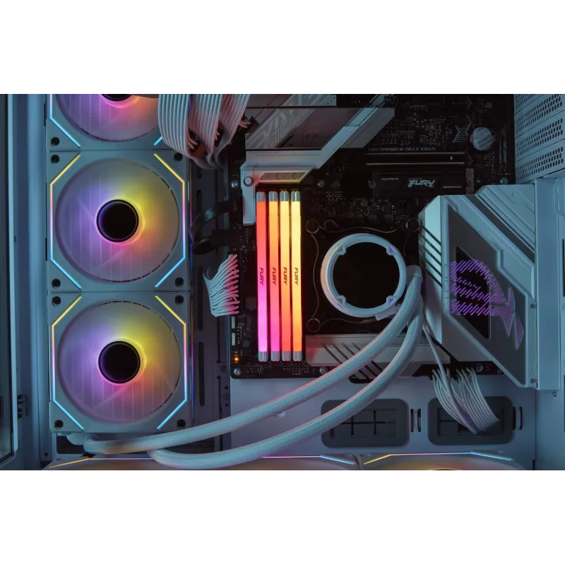 Lauaarvuti DDR5 32 GB 6400 MT/s CL32 288-kontaktine DIMM Kingston FURY Renegade RGB valge 1,4 V