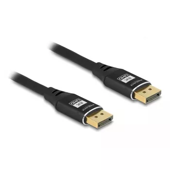 DeLOCK DisplayPort-kaabel 8K 60 Hz 1 m Must Metallist