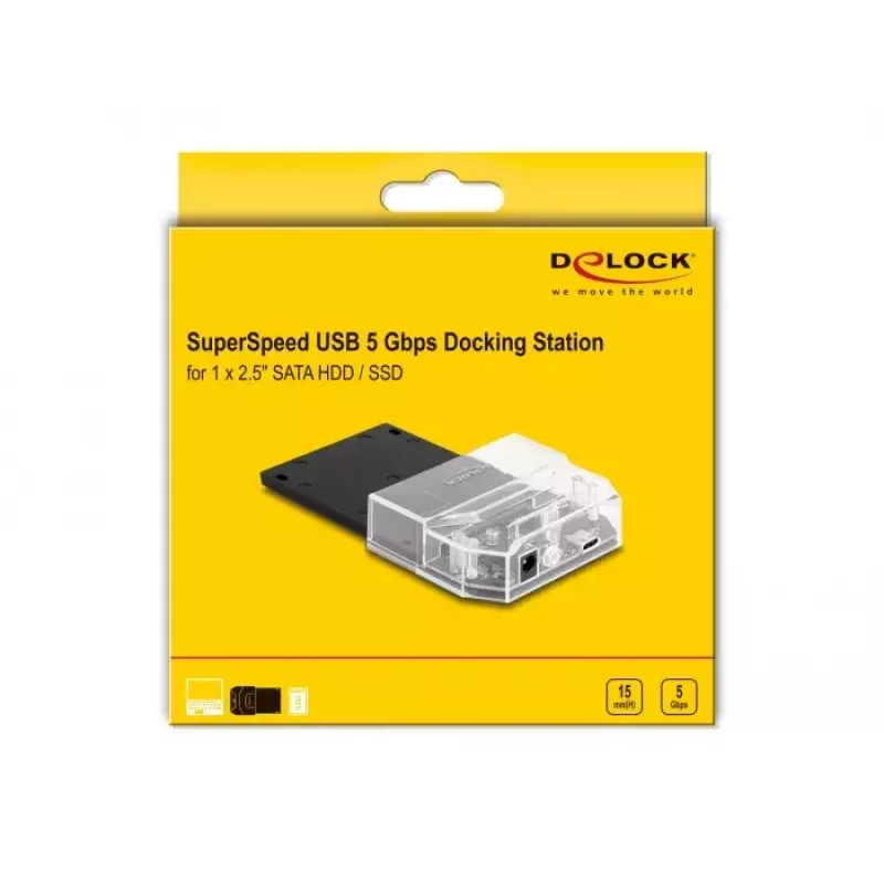 DeLOCK SuperSpeed USB Docking Station 2.5 inch SATA HDD SSD Must
