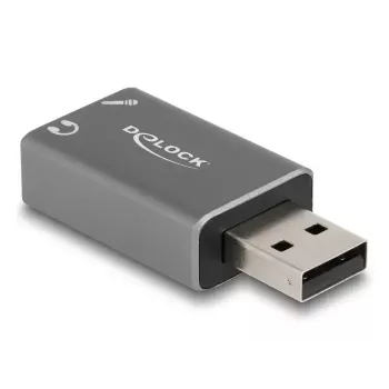 DeLOCK väline USB-helikaart USB-A isane kuni 2 x 3,5 mm stereopesa
