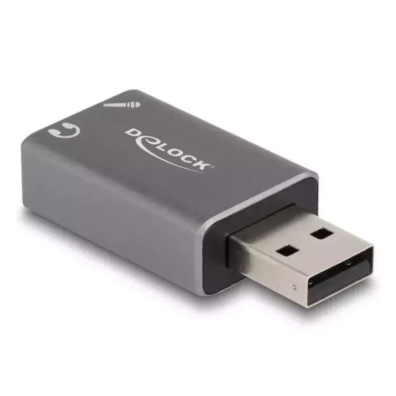 DeLOCK väline USB-helikaart USB-A isane kuni 2 x 3,5 mm stereopesa