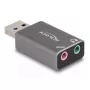 DeLOCK väline USB-helikaart USB-A isane kuni 2 x 3,5 mm stereopesa