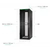APC NetShelter SX, võrgukapi korpus, 48U, 2258H x 750W x 1200D mm, külgedega, must