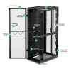 APC NetShelter SX, võrgukapi korpus, 48U, 2258H x 750W x 1200D mm, külgedega, must