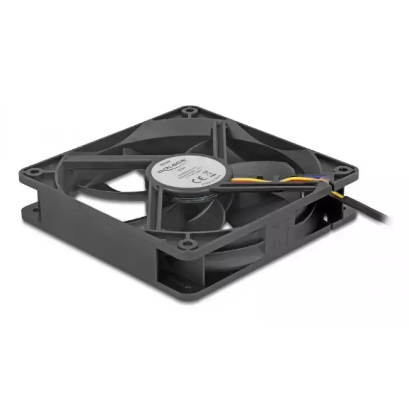 DELOCK 67303 Arvutikorpuse ventilaator 120 mm, 24 V, kuullaager, must
