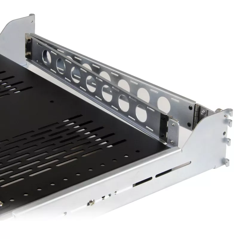 StarTech.com 2U ventileeritav lükkanduv serveririiuli riiul koos kaablihaldushoovaga – reguleeritav kinnitussügavus 27,7 kuni 31,6 tolli – 50 naela – 19-tolline serveririiuli kandik seadmekapi jaoks – 24 tolli sügav