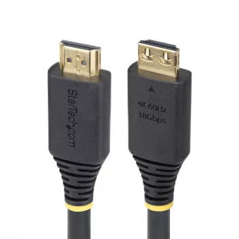 StarTech.com 5m (16ft) High Speed HDMI -kaabel haarduvate pistikutega, 4K 60Hz/1440p 144Hz, HDR10/HDCP 2.2/ARC, 18Gbps, UHD HDMI -juhe telerile/monitorile/ekraanile, TPE-kest