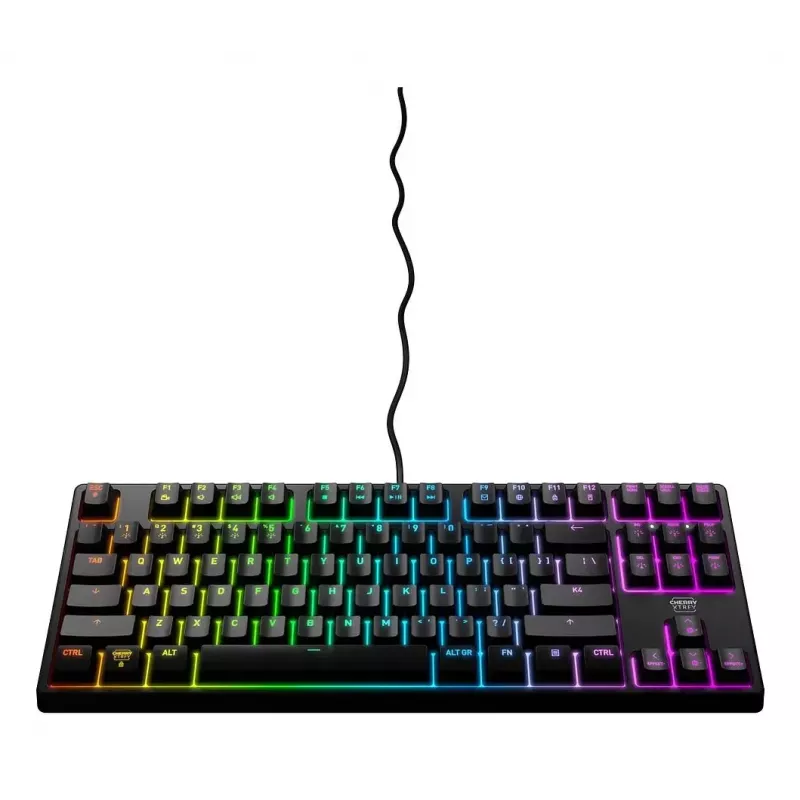 CHERRY XTRFY K4V2 RGB TKL klaviatuur Mängimine USB QWERTY Portugali Must