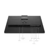 24-tolline Lenovo ThinkVision T24-4v IPS LCD monitor, 1920×1080 Full HD, 6 ms, 250 cd/m², sisseehitatud kõlarid, USB-jaotur, VESA, kõrguse reguleerimine, must