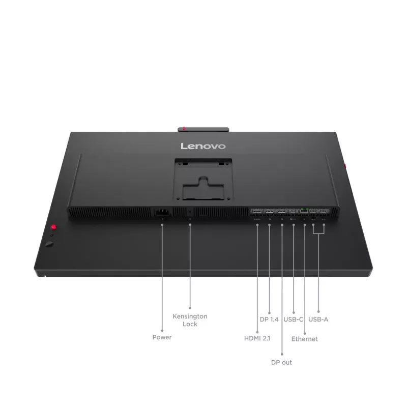 24-tolline Lenovo ThinkVision T24-4v IPS LCD monitor, 1920×1080 Full HD, 6 ms, 250 cd/m², sisseehitatud kõlarid, USB-jaotur, VESA, kõrguse reguleerimine, must