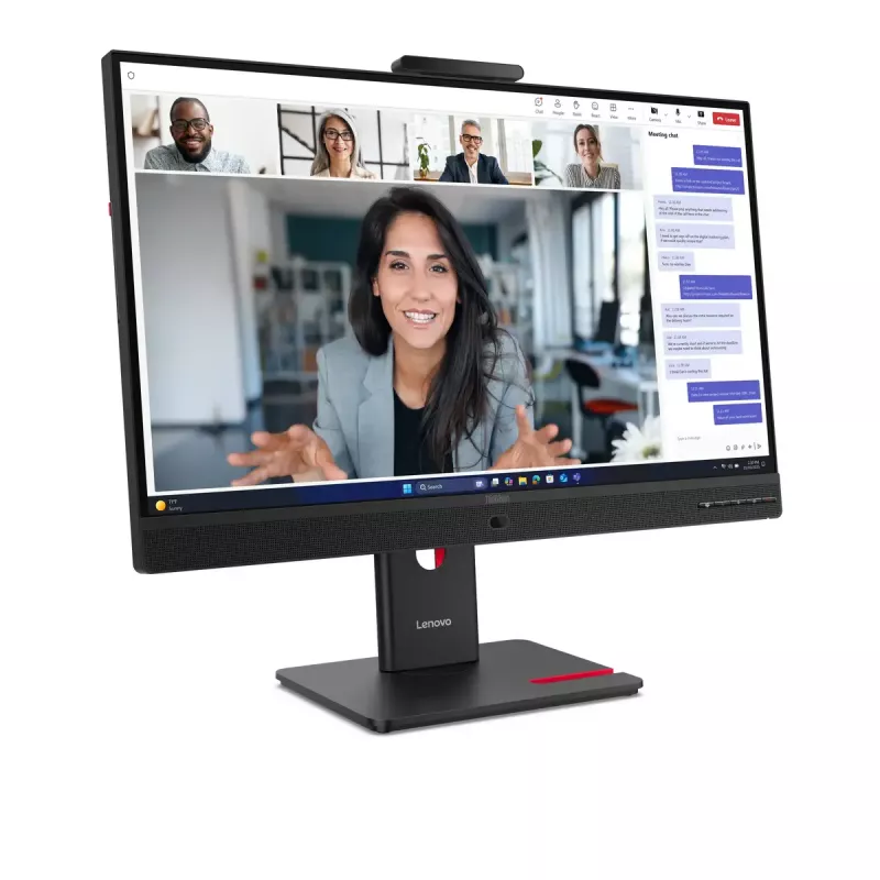 24-tolline Lenovo ThinkVision T24-4v IPS LCD monitor, 1920×1080 Full HD, 6 ms, 250 cd/m², sisseehitatud kõlarid, USB-jaotur, VESA, kõrguse reguleerimine, must