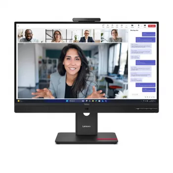24-tolline Lenovo ThinkVision T24-4v IPS LCD monitor, 1920×1080 Full HD, 6 ms, 250 cd/m², sisseehitatud kõlarid, USB-jaotur, VESA, kõrguse reguleerimine, must