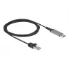 Võrgukaabel DELOCK 60756, USB A -> RJ-45, 2 m, 10/100/1000Base-T(X), antratsiit/must