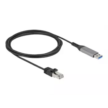Võrgukaabel DELOCK 60756, USB A -> RJ-45, 2 m, 10/100/1000Base-T(X), antratsiit/must