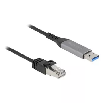 Võrgukaabel DELOCK 60756, USB A -> RJ-45, 2 m, 10/100/1000Base-T(X), antratsiit/must