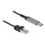 Võrgukaabel DELOCK 60756, USB A -> RJ-45, 2 m, 10/100/1000Base-T(X), antratsiit/must