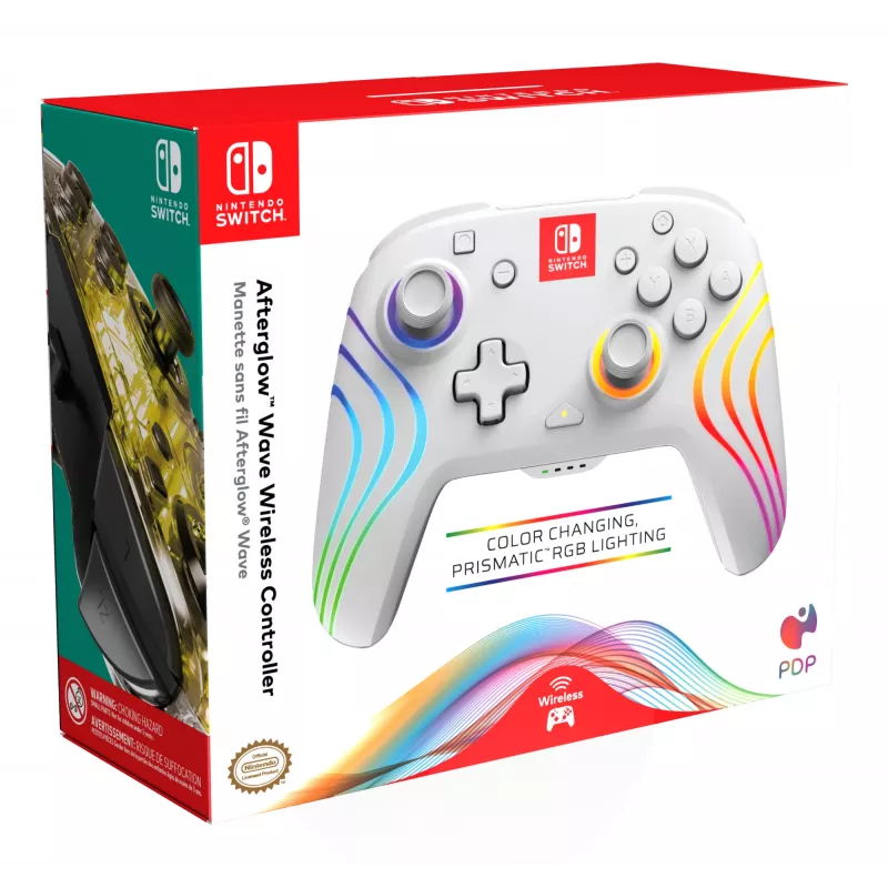 PDP Afterglow Wave Valge mängupult Analoog / Digitaalne Nintendo Switch, Nintendo Switch OLED
