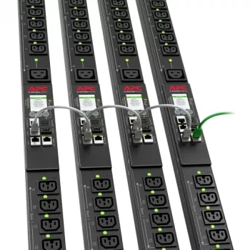 Toitejaotusseade APC NetShelter 9000 PDU 24 vahelduvvoolu pistikupesa (C13/C15/C19/C21), NEMA L6-20P, 200–208 V, 20 A, vertikaalne 0U, must