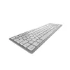 CHERRY KW 9100 õhuke FOR MAC klaviatuur Universaalne USB + Bluetooth QWERTY Põhjamaade Hõbedane