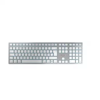 CHERRY KW 9100 õhuke FOR MAC klaviatuur universaalne USB + Bluetooth QWERTY inglise hõbedane