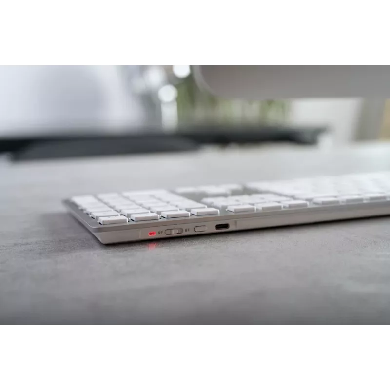 CHERRY KW 9100 õhuke FOR MAC klaviatuur universaalne USB + Bluetooth QWERTY inglise hõbedane