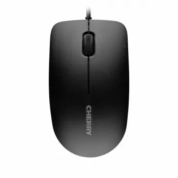 Juhtmega Cherry CHERRY DC 2000 täissuuruses USB-klaviatuur QWERTZ-paigutusega, 109 klahvi, 1,8 m kaabel, must — sisaldab hiirt