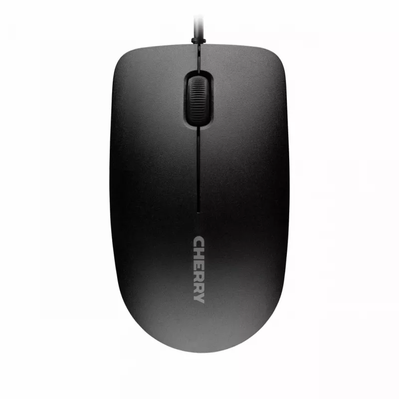 Juhtmega Cherry CHERRY DC 2000 täissuuruses USB-klaviatuur QWERTZ-paigutusega, 109 klahvi, 1,8 m kaabel, must — sisaldab hiirt