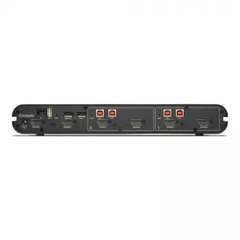 KVM-lüliti Belkin Universal 2nd Gen — 2-pordiline turvaline KVM, HDMI/DisplayPort, 4K@60Hz, USB-klaviatuur/hiir, must, rack-kinnitus