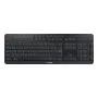 Klaviatuur Cherry Stream ultimate — Täissuuruses AZERTY, USB + RF juhtmevaba + Bluetooth, Käärtüüpi lülitid, LED taustvalgustus, Must