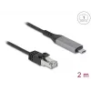 USB USB-C kuni RJ45 Gigabit Etherneti kaabel DELOCK 2 m Cat6 antratsiit/must