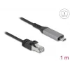 USB USB-C to RJ45 Gigabit Ethernet kaabel DELOCK 1 m Cat6 Anthracite/Must