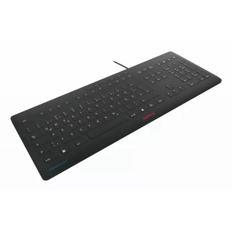 Cherry STREAM PROTECT klaviatuur, prantsuse paigutus, must, USB