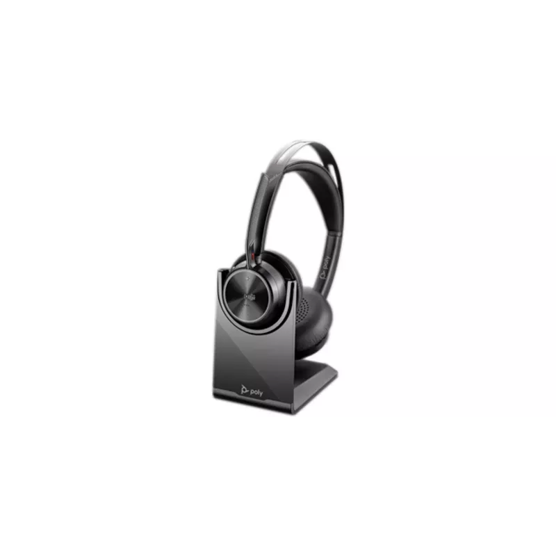 HP Poly Voyager Focus 2-M USB-C-C kõrvaklapid USB-C/A adapter ja laadimisalus