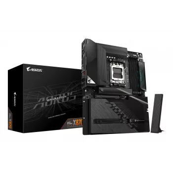 GIGABYTE X870 AORUS STEALTH emaplaat – toetab AMD Ryzen 9000 protsessoreid, 16+2+2 faasiline digitaalne VRM, kuni 8200MHz DDR5 (OC), 2xPCIe 5.0 + 2xPCIe 4.0, Wi-Fi 7, 5 GbE LAN, USB 4