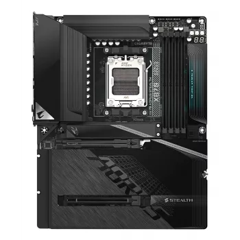 GIGABYTE X870 AORUS STEALTH emaplaat – toetab AMD Ryzen 9000 protsessoreid, 16+2+2 faasiline digitaalne VRM, kuni 8200MHz DDR5 (OC), 2xPCIe 5.0 + 2xPCIe 4.0, Wi-Fi 7, 5 GbE LAN, USB 4