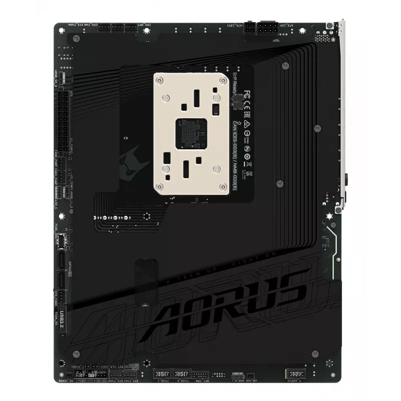 GIGABYTE X870 AORUS STEALTH emaplaat – toetab AMD Ryzen 9000 protsessoreid, 16+2+2 faasiline digitaalne VRM, kuni 8200MHz DDR5 (OC), 2xPCIe 5.0 + 2xPCIe 4.0, Wi-Fi 7, 5 GbE LAN, USB 4