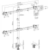 InLine lauaklamber 4x TV / LED / TFT ekraanile kuni 81cm 32 tolli max 9kg