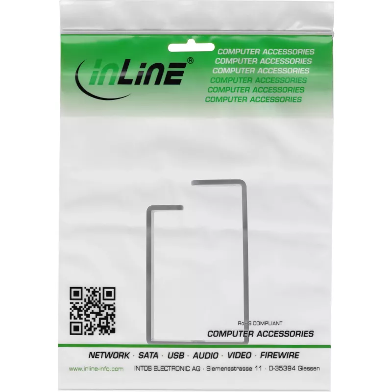 Kaabliklamber InLine 43x70mm metallist must – universaalne kaablihoidik, 12,3×70×55 mm