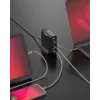 Mobiilseadme laadija Sitecom CH-1004 — universaalne vahelduvvoolu siselaadija, 100–240 V sisend, kuni 20 V väljund, 3× USB-C, must