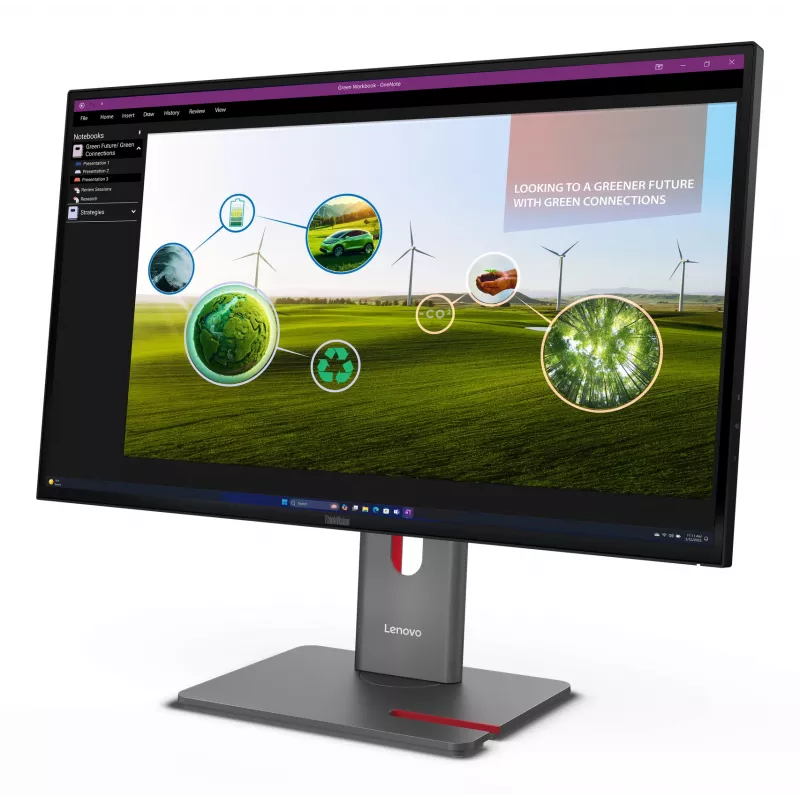 Lenovo ThinkVision P27Q-40 Monitor, 68,6 cm (27 tolli), 2560 x 1440 pikslit, Quad HD, LED, 6 ms, Must