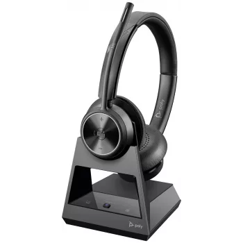 HP Poly Savi 7320 Stereo DECT 1880-1900 MHz Top, Must, MacOS, 190 mm, 210 mm, 55 mm, 300 g