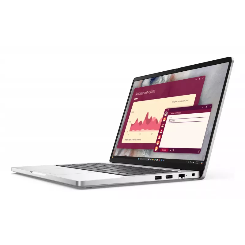 DELL Pro 14 PC14250 Intel Core Ultra 7 255U sülearvuti 35,6 cm (14 tolli) Full HD+ 16 GB DDR5-SDRAM 512 GB SSD Wi-Fi 6E (802.11ax) Windows 11 Pro Saksa Plaatina